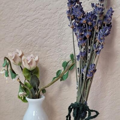 Lot 202: (2) Small Home Deco Accent Flower Arrangements