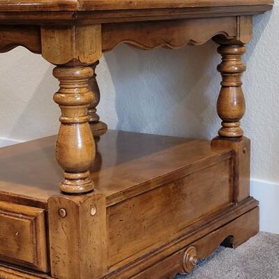 Lot 208: Vintage Wood Side Table 