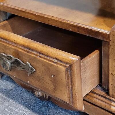Lot 208: Vintage Wood Side Table 