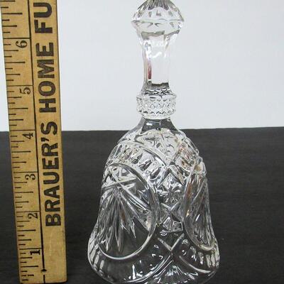 Vintage Clear Glass Bell With Starburst Pattern