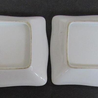 2 Small Flat Trinket Dishes, 