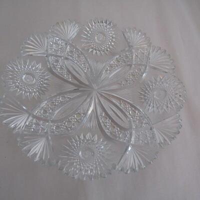 Beautiful, Heavy Crystal Serving Plate- 13 Inches in Diameter