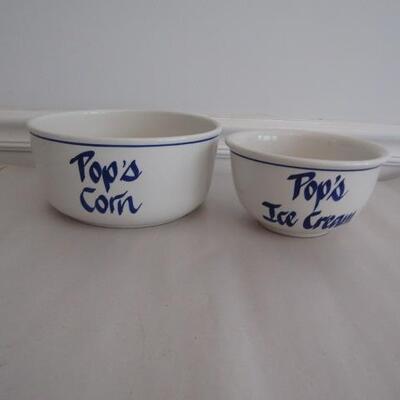 Novelty Popcorn and Ice Cream Bowls
