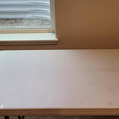 Lot 224: 6ft Banquet Folding Table with Adjustable Leg Height 