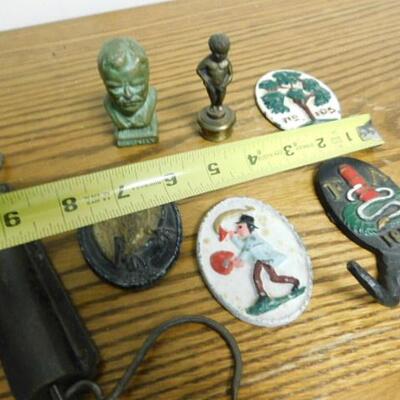 Vintage Cast Iron Plaques, Scale, and More 