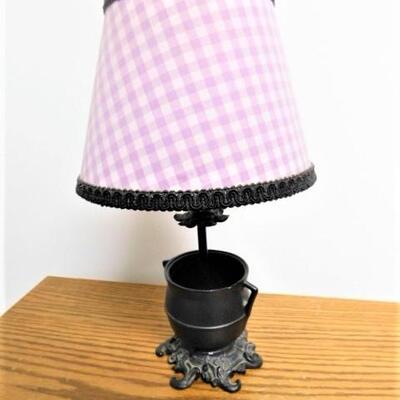 Vintage Cast Iron Kettle Base Lamp 