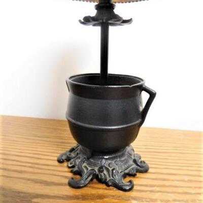 Vintage Cast Iron Kettle Base Lamp 