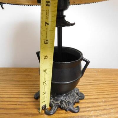 Vintage Cast Iron Kettle Base Lamp 