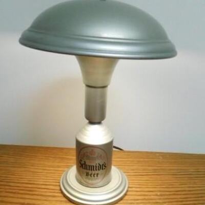 Vintage Schmidt's Light Beer Advertising Desk Lamp