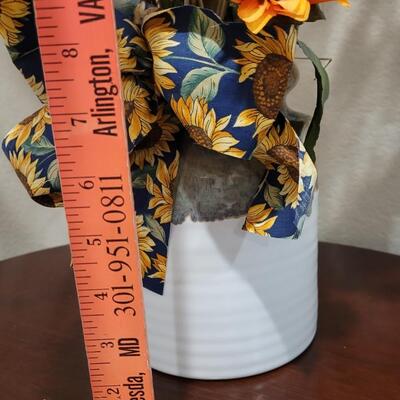 Lot 246: Large Sunflower Arrangement in Ceramic Container 