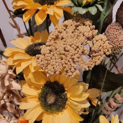 Lot 246: Large Sunflower Arrangement in Ceramic Container 