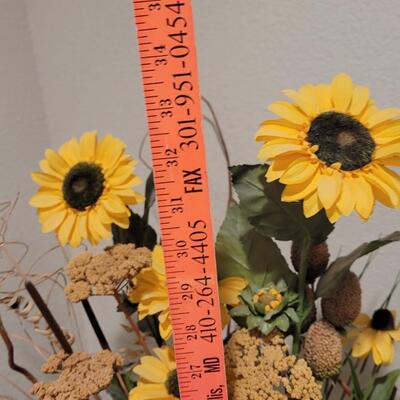 Lot 246: Large Sunflower Arrangement in Ceramic Container 