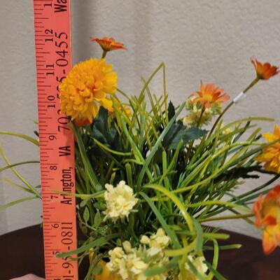 Lot 248: Flowers in Yellow Polka Dot Vase