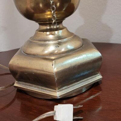 Lot 253: Brass Lamp with Black Shade