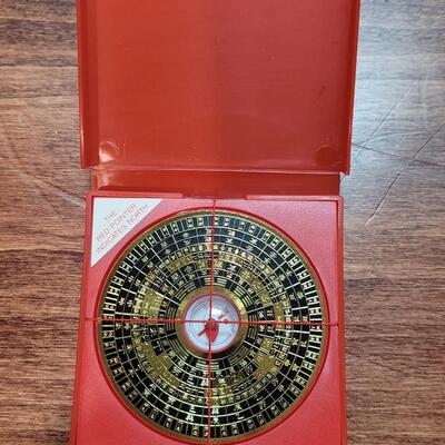 Lot 254: Lotus Candle Holder, Old Chinese Coins and Chinese Compass
