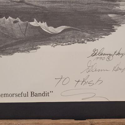 Lot 264: Personalized and Signed "Remorseful Bandit" by Glenn Hoyle