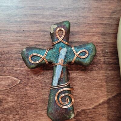 Lot 267: Signed Cross Pendant/Magnet by J. DILLER