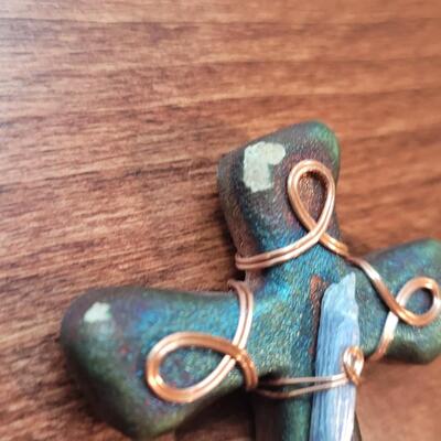 Lot 267: Signed Cross Pendant/Magnet by J. DILLER