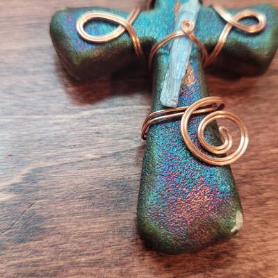 Lot 267: Signed Cross Pendant/Magnet by J. DILLER