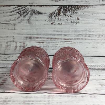 Pink Depression Glass Vintage Salt & Pepper Shakers