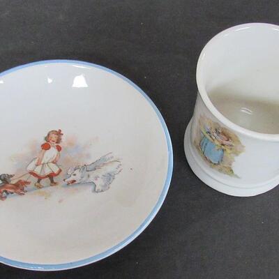 Vintage Child's Small Bowl and Small Mug