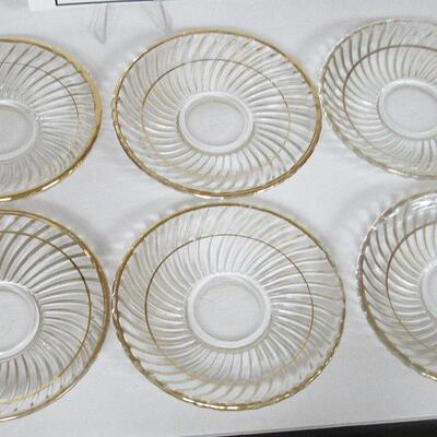 Vintage Child's Depression Glass, Federal Glass, Diana Cup and Saucer Set of 6