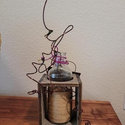 Lot 283: Mixed Media Bottle Art