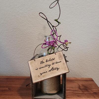 Lot 283: Mixed Media Bottle Art