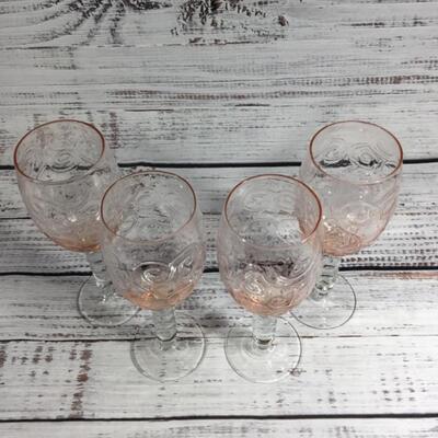 Set of 4 Crystal Wine Glasses