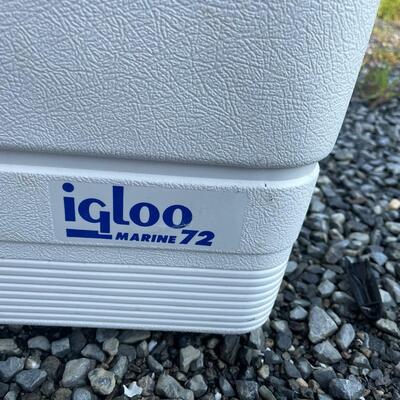 432-Igloo 72 Quart White Insulated Plastic Composite Marine Cooler