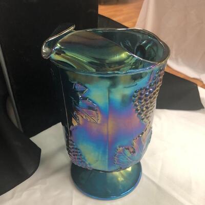 Vintage carnival glass pitcher