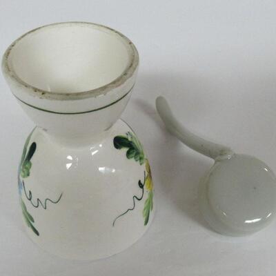 Vintage Egg Cup and China Small Ladle