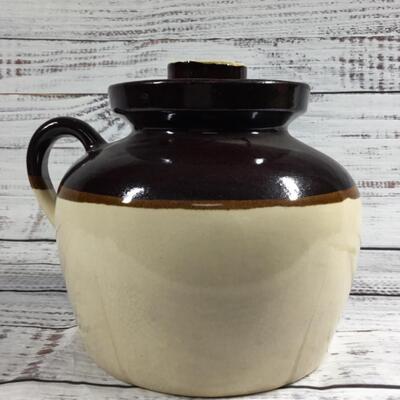 Ceramic Brown and Tan pottery jug Roseville USA