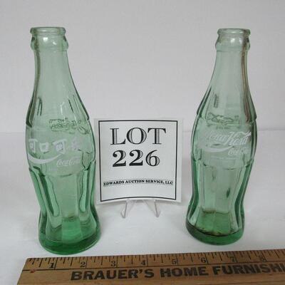 2 Older Foreign Coca Cola Bottles, 1 China, 1 Soviet Union