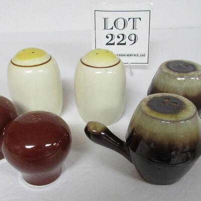 3 Sets of Vintage Pottery Salt and Pepper Shakers