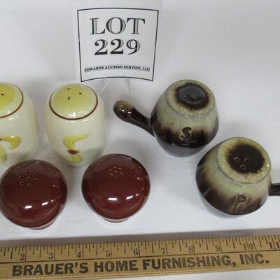 3 Sets of Vintage Pottery Salt and Pepper Shakers