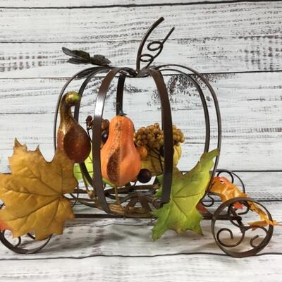 Thanksgiving wire pumpkins set of 2 Decorations 