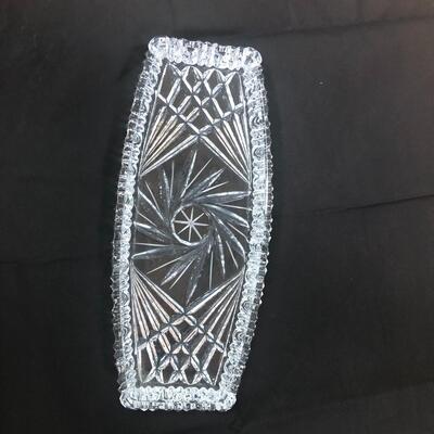 Lead crystal trinket tray