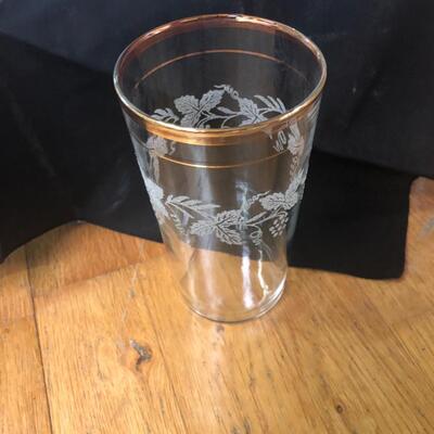 1950â€™a Bartlett Collins etched glasses-set of 8