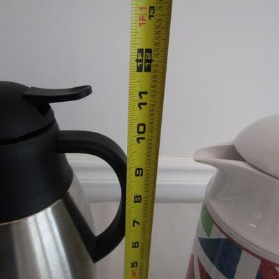 2 Insulated Coffee Carafes (One Made By Corning)