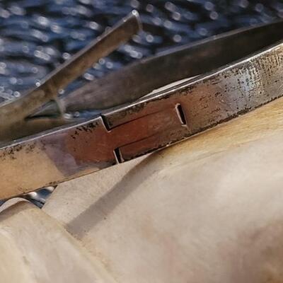Lot 286: Vintage MEXICO Sterling Silver and Turquiose Cuff JEWELRY