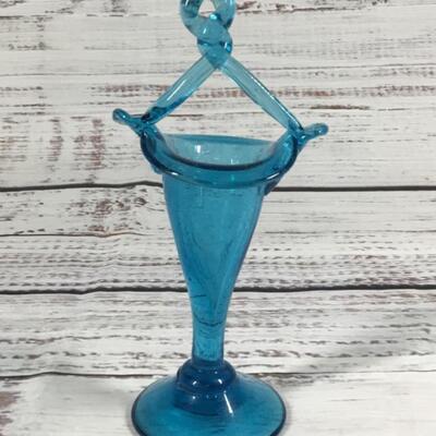 Light blue vintage glass set of three