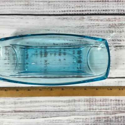 Light blue vintage glass set of three
