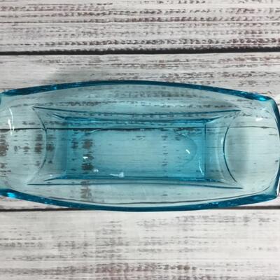 Light blue vintage glass set of three