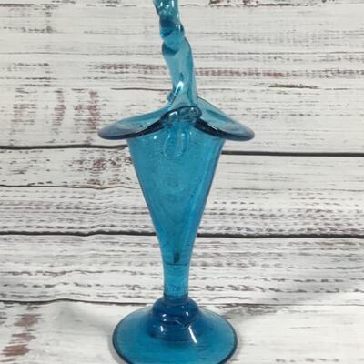 Light blue vintage glass set of three