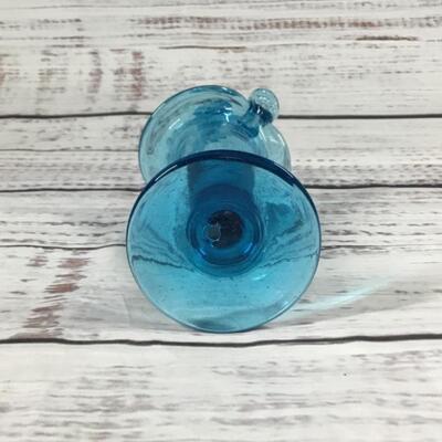 Light blue vintage glass set of three