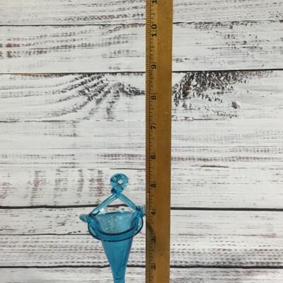 Light blue vintage glass set of three