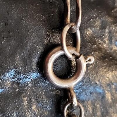 Lot 288: Vintage Sterling Silver Necklace w/ Crystal Pendant