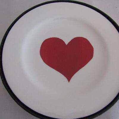 Set of Playing Card Suit Themed Small Plates with Matching Pick Holder