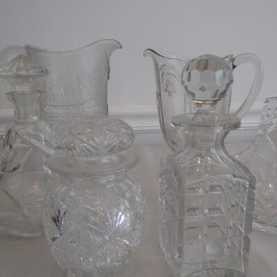 Misc. Glass/Crystal Pieces- Pitchers, Decanters, Etc.